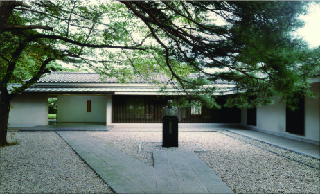 The courtyard and entrance of SAITO Mokichi Memorial Museum